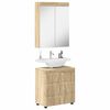 vidaXL Ensemble de mobilier de salle de bain TULUM Ch&ecirc;ne Sonoma