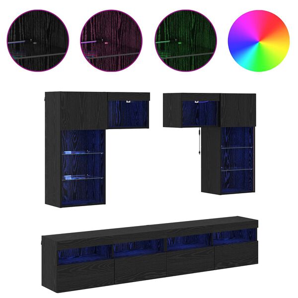 vidaXL Meubles TV muraux 6 pcs Ch&ecirc;ne artisanal 100 x 30 x 40 cm