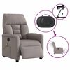 vidaXL Fauteuil de massage inclinable &eacute;lectrique Taupe Tissu
