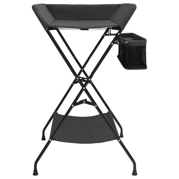 vidaXL Table &agrave; langer Anthracite Fer