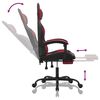 vidaXL Chaise de jeu avec repose-pied Noir/rouge bordeaux Similicuir