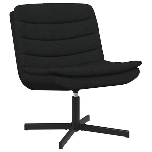 vidaXL Chaise pivotante Noir 63 x 75 x 76 cm tissu