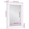 vidaXL Miroir de bain 50x70 cm bois de manguier massif et verre