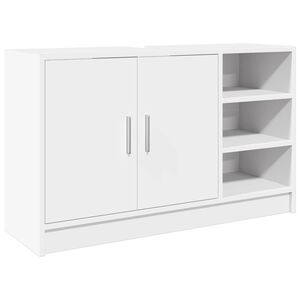 vidaXL Armoire d'&eacute;vier blanc 90x29x55 cm bois d'ing&eacute;nierie