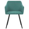 vidaXL Chaises &agrave; manger lot de 2 vert tissu