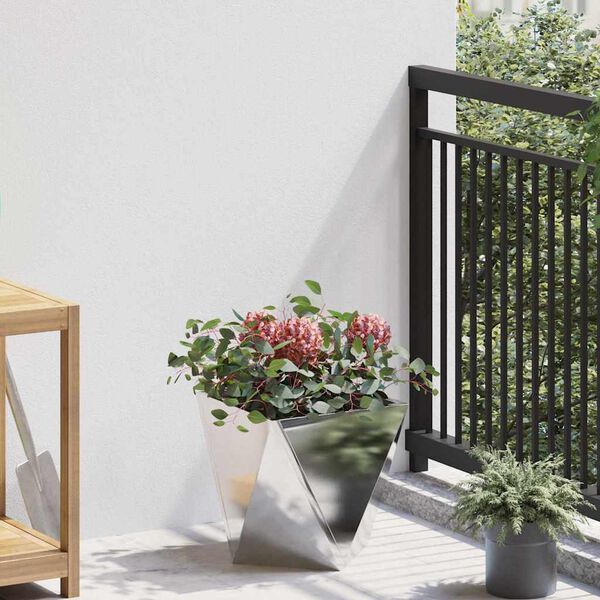 vidaXL Jardini&egrave;re Argent 30 x 30 x 30 cm Acier inoxydable