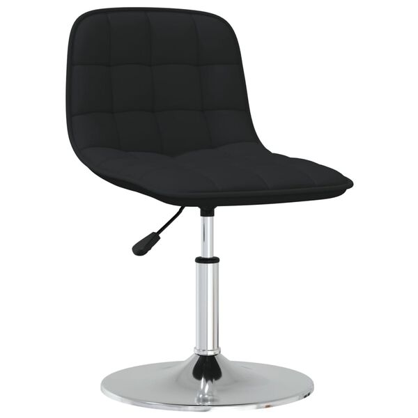 vidaXL Chaises pivotantes &agrave; manger lot de 2 noir tissu