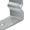 vidaXL Piquets de cl&ocirc;ture 12 pcs argent&eacute; 14x6x15 cm acier galvanis&eacute;