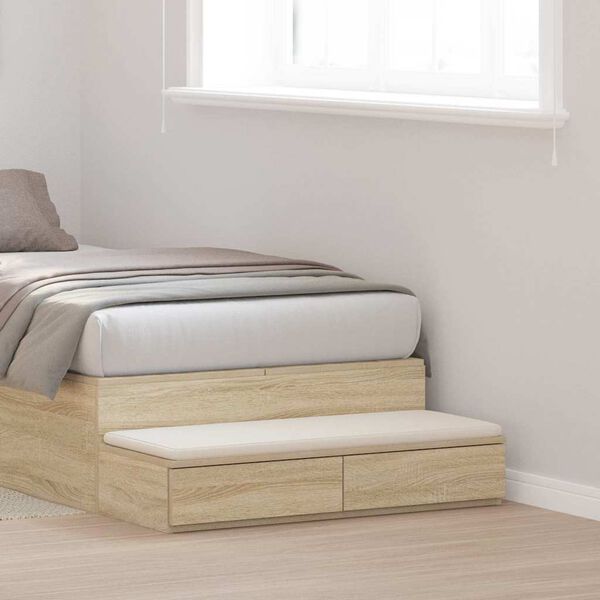 vidaXL Tiroirs de lit avec tiroir Ch&ecirc;ne Sonoma 80 x 36,5 x 16,5 cm