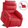 vidaXL Fauteuil inclinable &eacute;lectrique rouge similicuir
