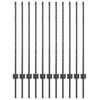 vidaXL Poteau de cl&ocirc;ture ench&acirc;ss&eacute; 11 pcs Gris 140 cm