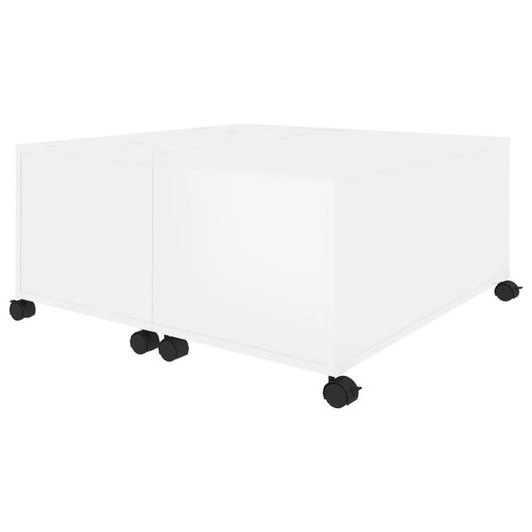 vidaXL Table basse blanc brillant 75x75x38 cm bois d'ingénierie