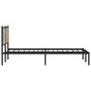 vidaXL Cadre de lit en m&eacute;tal sans matelas ch&ecirc;ne sonoma 183x213 cm