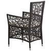 vidaXL Ensemble &agrave; manger de jardin 3 pcs Marron