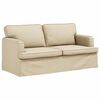 vidaXL Canap&eacute; 2 pcs Cr&egrave;me 162 x 80 x 85 cm tissu