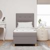 vidaXL Lit &agrave; ressorts avec matelas Taupe 100 x 200 cm tissu