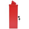 vidaXL Bo&icirc;te aux lettres murale Rouge 29 x 13 x 41 cm Aluminium coul&eacute;