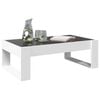 vidaXL Table basse avec LED infini blanc 90x53x30 cm