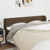 vidaXL T&ecirc;te de lit avec oreilles Marron fonc&eacute; 163x23x78/88 cm Tissu