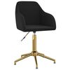 vidaXL Chaises pivotantes &agrave; manger lot de 6 noir velours