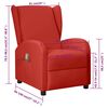 vidaXL Fauteuil de massage Rouge bordeaux Similicuir