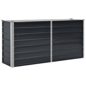 vidaXL Lit sur&eacute;lev&eacute; de jardin Anthracite 160x40x77 cm Acier galvanis&eacute;