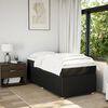 vidaXL Sommier &agrave; lattes de lit et matelas Noir 80x200 cm Tissu