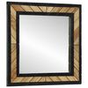vidaXL Miroir Noir et Marron 50 x 2 x 50 cm Bois massif d'acacia