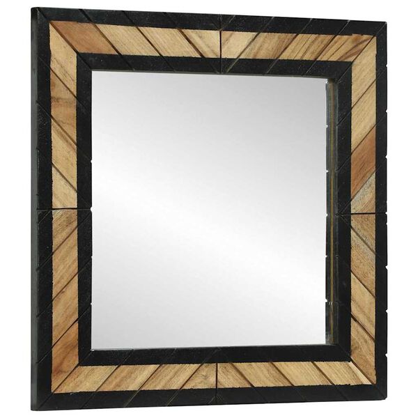 vidaXL Miroir Noir et Marron 50 x 2 x 50 cm Bois massif d'acacia