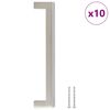 vidaXL Poign&eacute;es d'armoire 10 pcs argent&eacute; 160 mm acier inoxydable