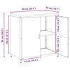 vidaXL Rangement de cuisine avec &eacute;tag&egrave;re Blanc 60 x 50 x 92 cm Acier