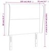 vidaXL T&ecirc;te de lit avec oreilles Cappuccino 103x23x118/128 cm