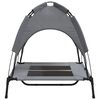 vidaXL Lit pour chien avec auvent anthracite tissu Oxford et acier