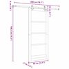 vidaXL Porte coulissante Blanc 86 x 198,5 cm Pin massif