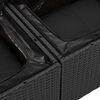 vidaXL Ensemble de canapé de jardin 10 pcs Noir Poly Rattan