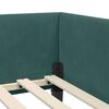 vidaXL Cadre de lit d'angle avec t&ecirc;te de lit Vert fonc&eacute; 90 cm x 190 cm