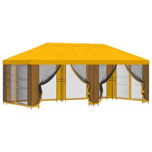 vidaXL Abri de jardin avec parois 6 x 3 m Jaune Polyester et Acier