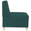 vidaXL Unit&eacute; de Sofa Modulaire Sans Accoudoirs 3 pcs Vert fonc&eacute;