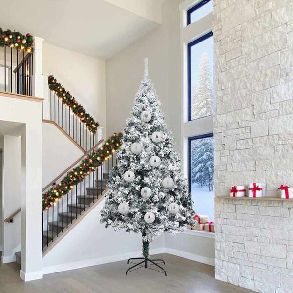 vidaXL Ensemble de Boules de No&euml;l 4 pcs Argent Plastique