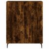vidaXL Buffet haut Ch&ecirc;ne fum&eacute; 69,5x34x180 cm Bois d'ing&eacute;nierie