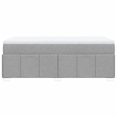 vidaXL Sommier à lattes de lit avec matelas Gris clair 90x200 cm Tissu