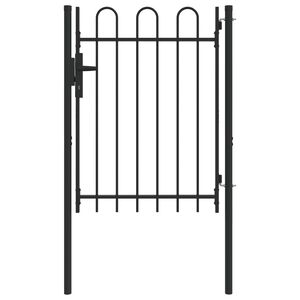 vidaXL Porte de Cl&ocirc;ture Gris 103 x 175 cm Acier enduit de poudre