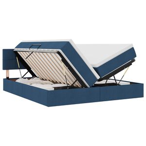 vidaXL Lit de Rangement Bleu 200 x 200 cm Cuir synth&eacute;tique