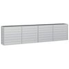 vidaXL Lit sur&eacute;lev&eacute; de jardin 320x40x77 cm Acier galvanis&eacute; Argent&eacute;