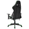 vidaXL Chaise de jeu Noir et vert Cuir artificiel