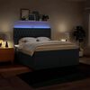 vidaXL Sommier &agrave; lattes de lit avec matelas Bleu 180x200 cm Tissu
