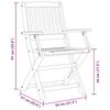 vidaXL Ensemble de bistro pliable 3 pcs bois d'acacia solide