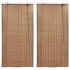 vidaXL Stores roulants en bambou 2 pcs 150x220 cm Marron
