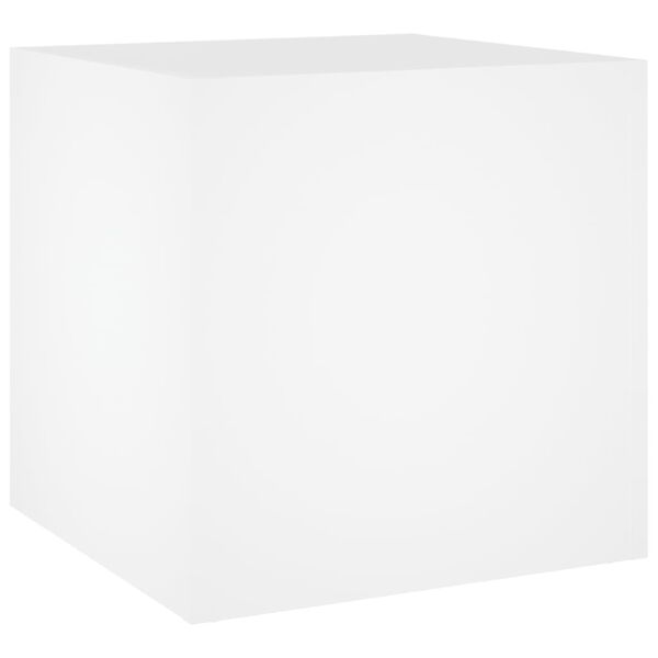vidaXL Jardini&egrave;re Blanc 40x40x40 cm Bois d'Ing&eacute;nierie