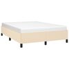 vidaXL Cadre de lit sans matelas cr&egrave;me 140x200 cm tissu